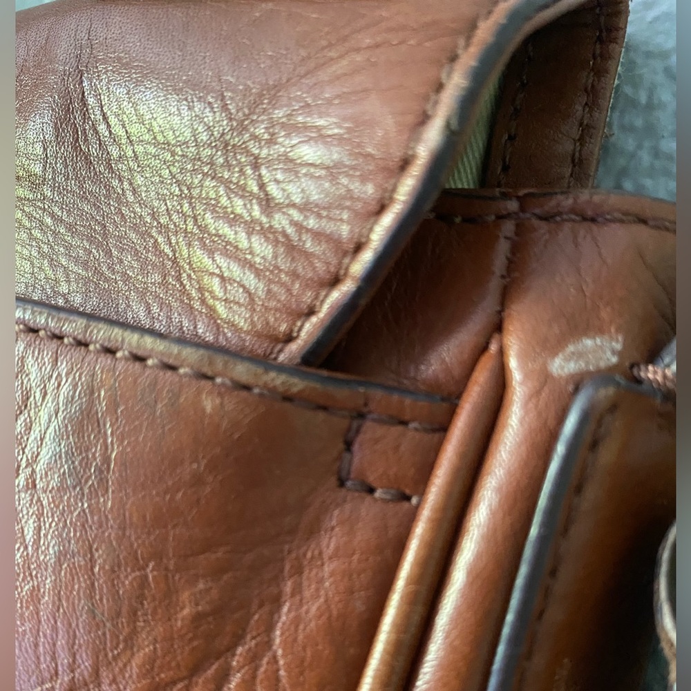 Fossil Medium cognac Messenger Bag with Adjustable Strap - Picture 15 of 16